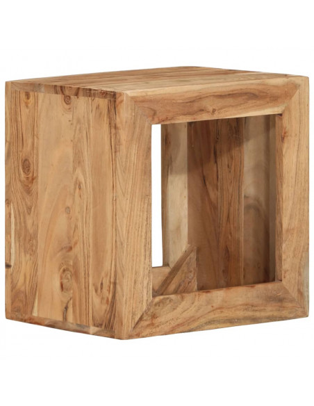 Sgabello 40 x 30 x 40 cm Legno Massello di Acacia