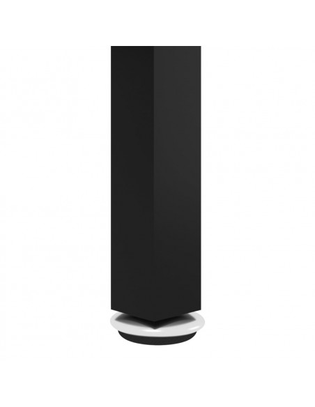 Tavolino da Salotto Nero e Trasparente 70 cm in Vetro Temperato