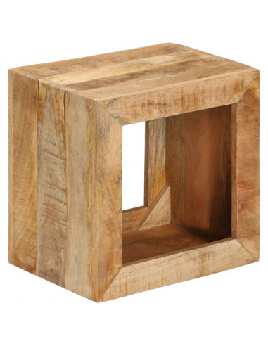 Sgabello 40x30x40 cm in Legno Massello di Mango