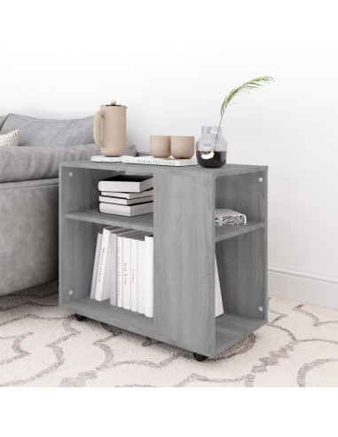 Tavolino da Salotto Grigio Sonoma 70x35x55 cm Legno Multistrato