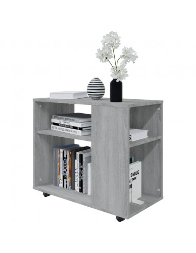 Tavolino da Salotto Grigio Sonoma 70x35x55 cm Legno Multistrato