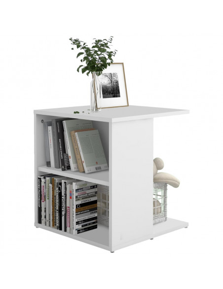 Tavolino Bianco 45x45x48 cm in Legno Multistrato