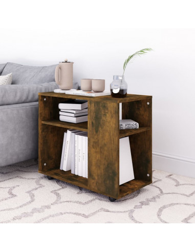 Tavolino da Salotto Rovere Fumo 70x35x55cm Legno Multistrato