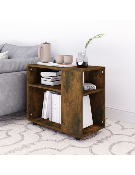 Tavolino da Salotto Rovere Fumo 70x35x55cm Legno Multistrato