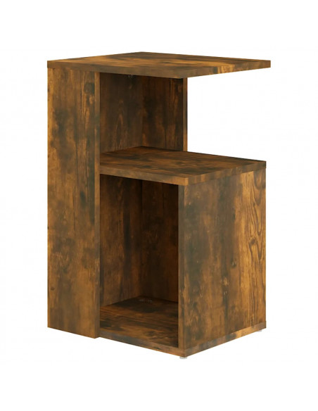 Tavolino da Salotto Rovere Fumo 36x30x56cm Legno Multistrato