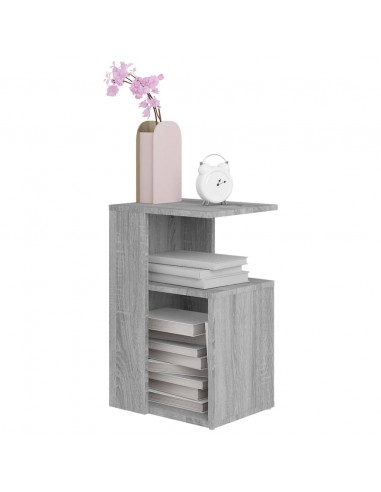 Tavolino da Salotto Grigio Sonoma 36x30x56 cm Legno Multistrato