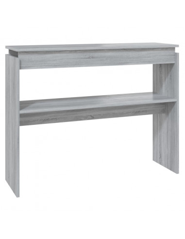 Tavolino Consolle Grigio Sonoma 102x30x80 cm Legno Multistrato