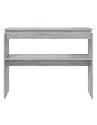 Tavolino Consolle Grigio Sonoma 102x30x80 cm Legno Multistrato