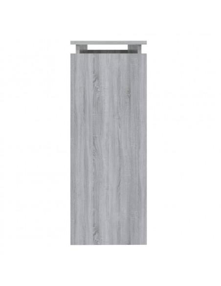 Tavolino Consolle Grigio Sonoma 102x30x80 cm Legno Multistrato