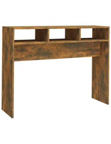 Tavolino Consolle Rovere Fumo 105x30x80 cm in Legno Multistrato
