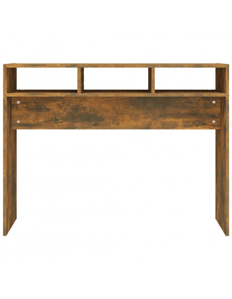 Tavolino Consolle Rovere Fumo 105x30x80 cm in Legno Multistrato