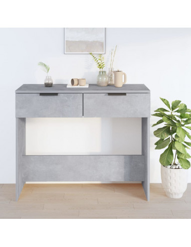 Tavolino da Salotto Grigio Cemento 90x36x75cm Legno Multistrato