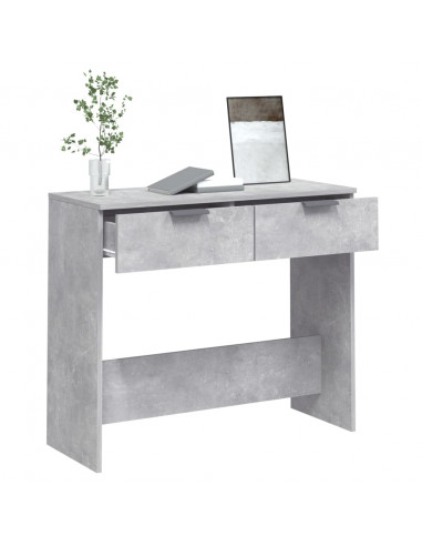 Tavolino da Salotto Grigio Cemento 90x36x75cm Legno Multistrato