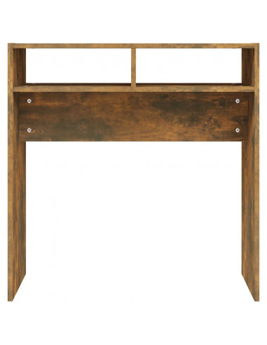 Tavolino Consolle Rovere Fumo 78x30x80 cm in Legno Multistrato