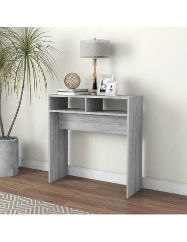 Tavolino Consolle Grigio Sonoma 78x30x80 cm Legno Multistrato