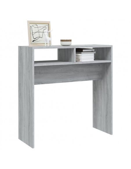 Tavolino Consolle Grigio Sonoma 78x30x80 cm Legno Multistrato