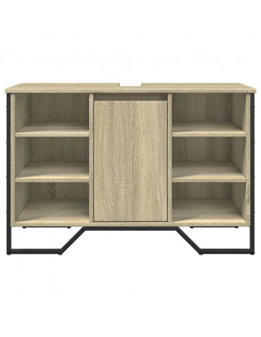 Mobile Lavabo Bagno Rovere Sonoma 91x35x60 cm in Truciolato