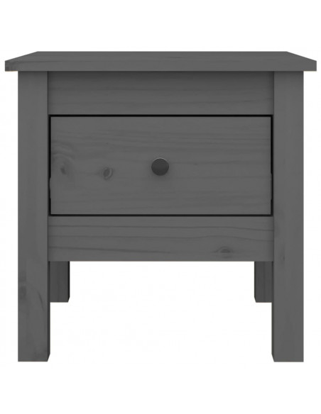 Tavolini 2 pz Grigi 40x40x39 cm Legno Massello di Pino