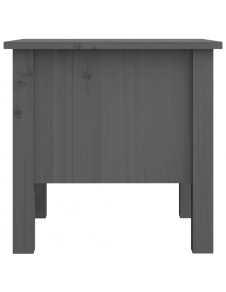 Tavolini 2 pz Grigi 40x40x39 cm Legno Massello di Pino