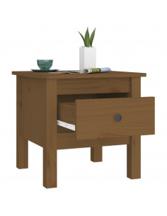 Tavolini 2 pz Miele 40x40x39 cm Legno Massello di Pino 2