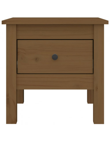 Tavolini 2 pz Miele 40x40x39 cm Legno Massello di Pino