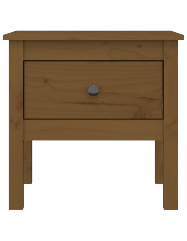 Tavolini 2 pz Miele 50x50x49 cm Legno Massello di Pino