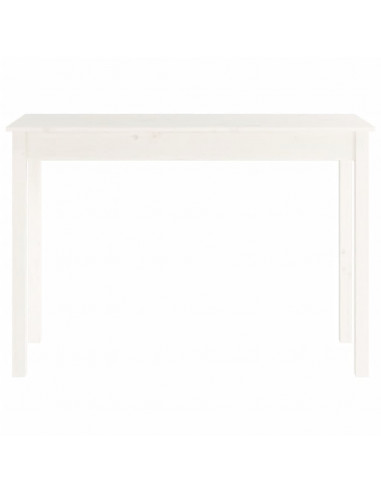 Tavolo Consolle Bianco 110x40x75 cm in Legno Massello di Pino