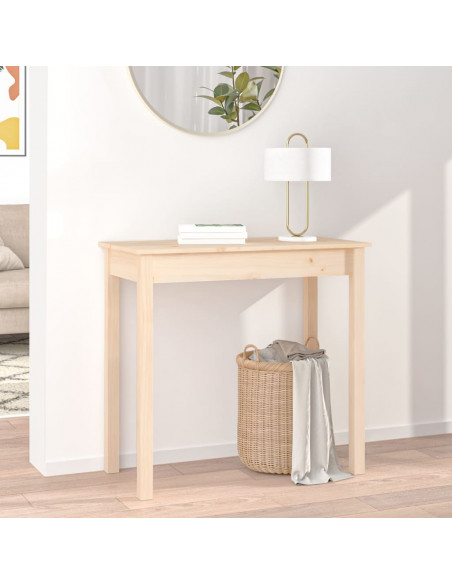 Tavolo Consolle 80x40x75 cm in Legno Massello di Pino