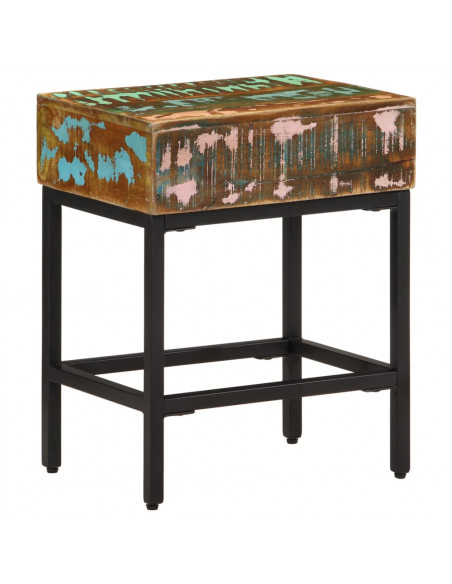 Tavolino 40x30x51 cm in Legno Massello di Recupero