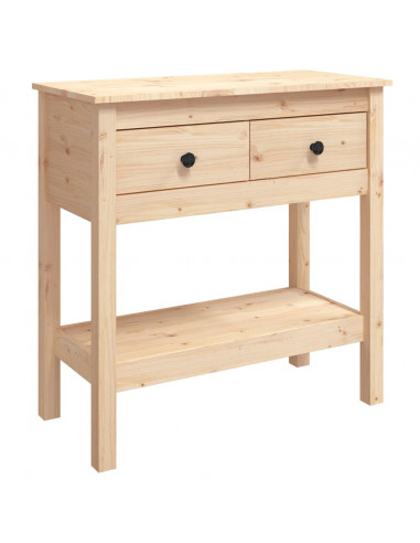 Tavolo Consolle 75x35x75 cm in Legno Massello di Pino