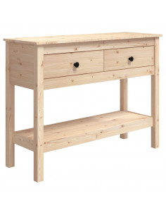Tavolo Consolle 100x35x75 cm in Legno Massello di Pino 2