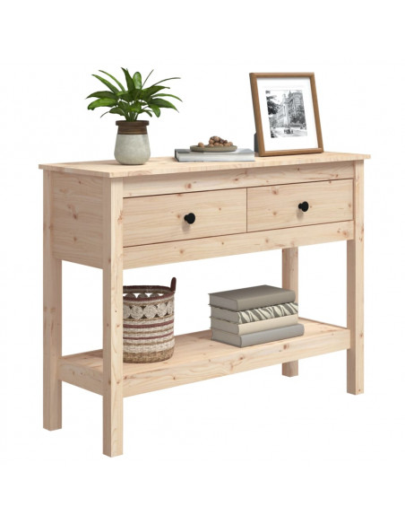 Tavolo Consolle 100x35x75 cm in Legno Massello di Pino