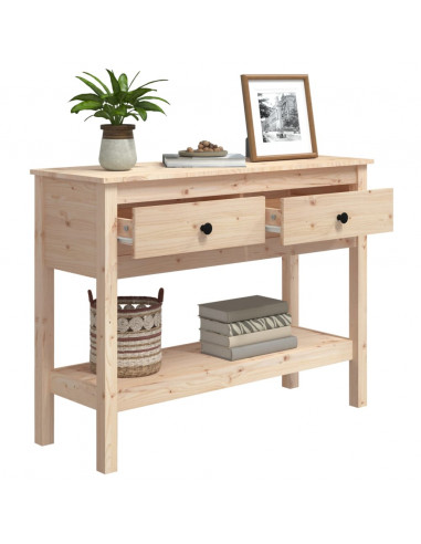 Tavolo Consolle 100x35x75 cm in Legno Massello di Pino