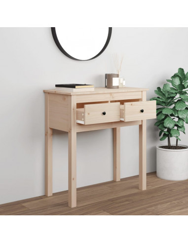 Tavolo Consolle 70x35x75 cm in Legno Massello di Pino