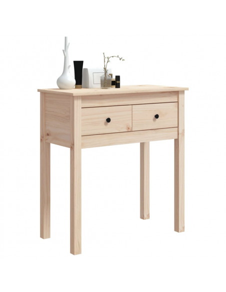 Tavolo Consolle 70x35x75 cm in Legno Massello di Pino