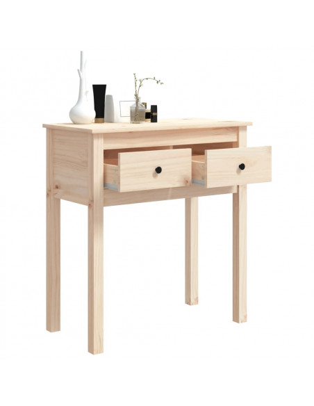 Tavolo Consolle 70x35x75 cm in Legno Massello di Pino