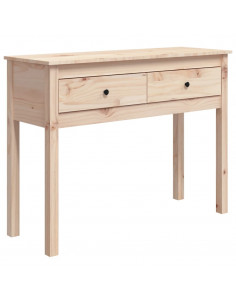 Tavolo Consolle 100x35x75 cm in Legno Massello di Pino 2