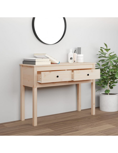 Tavolo Consolle 100x35x75 cm in Legno Massello di Pino