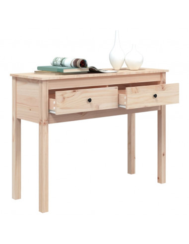 Tavolo Consolle 100x35x75 cm in Legno Massello di Pino