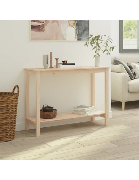 Tavolo Consolle 110x40x80 cm in Legno Massello di Pino