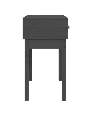 Tavolo Consolle Grigio 76,5x40x75 cm in Legno Massello di Pino