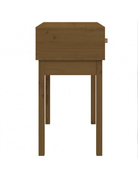 Tavolo Consolle Miele 76,5x40x75 cm in Legno Massello di Pino