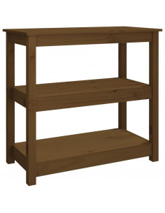 Tavolo Consolle Miele 80x40x74 cm in Legno Massello di Pino 2