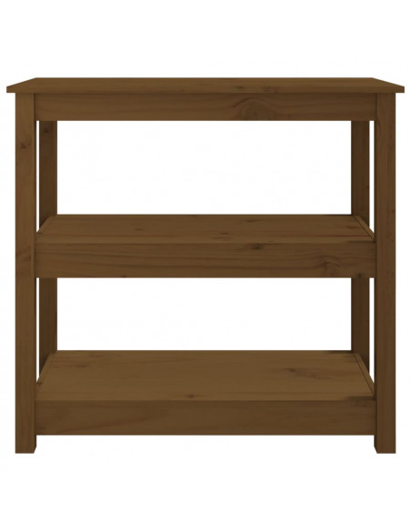Tavolo Consolle Miele 80x40x74 cm in Legno Massello di Pino