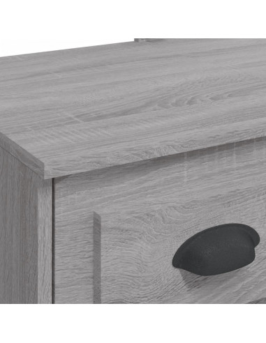 Toeletta con Luci LED Grigio Sonoma 90x42x132,5 cm