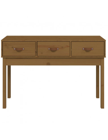 Tavolo Consolle Miele 114x40x75 cm in Legno Massello di Pino