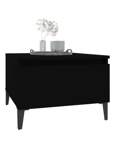Tavolini 2pz Neri 50x46x35 cm in Legno Multistrato