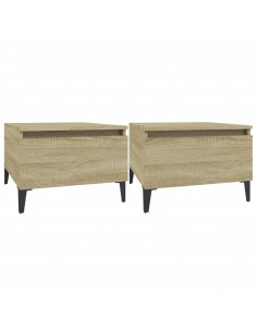 Tavolini 2pz Rovere Sonoma 50x46x35 cm in Legno Multistrato 2