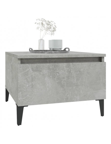Tavolini 2pz Grigio Cemento 50x46x35 cm in Legno Multistrato