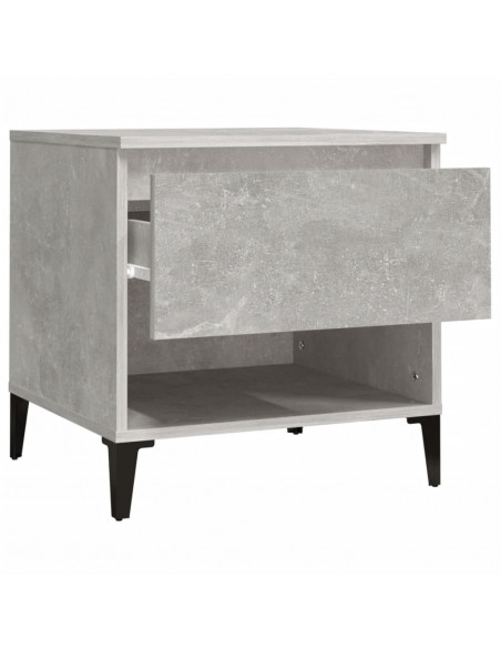 Tavolini 2pz Grigio Cemento 50x46x50 cm in Legno Multistrato